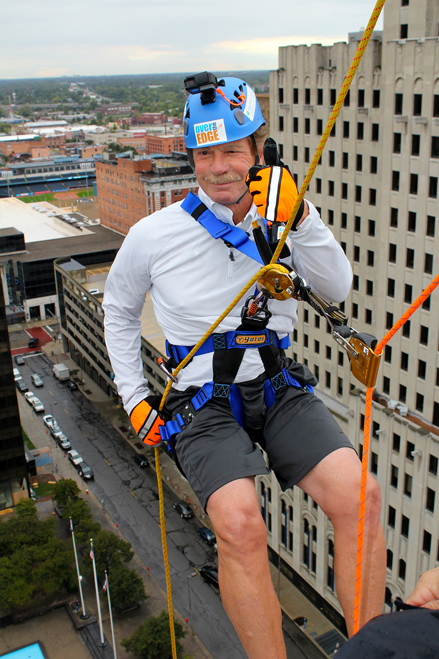 ProMedica's Randy Oostra rappelling 