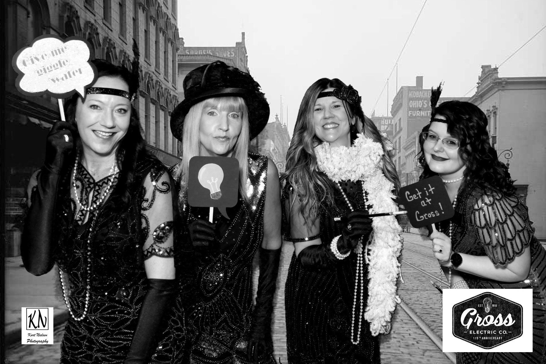 Local black and white glam Photo Booth Rental Service in Toledo Ohio