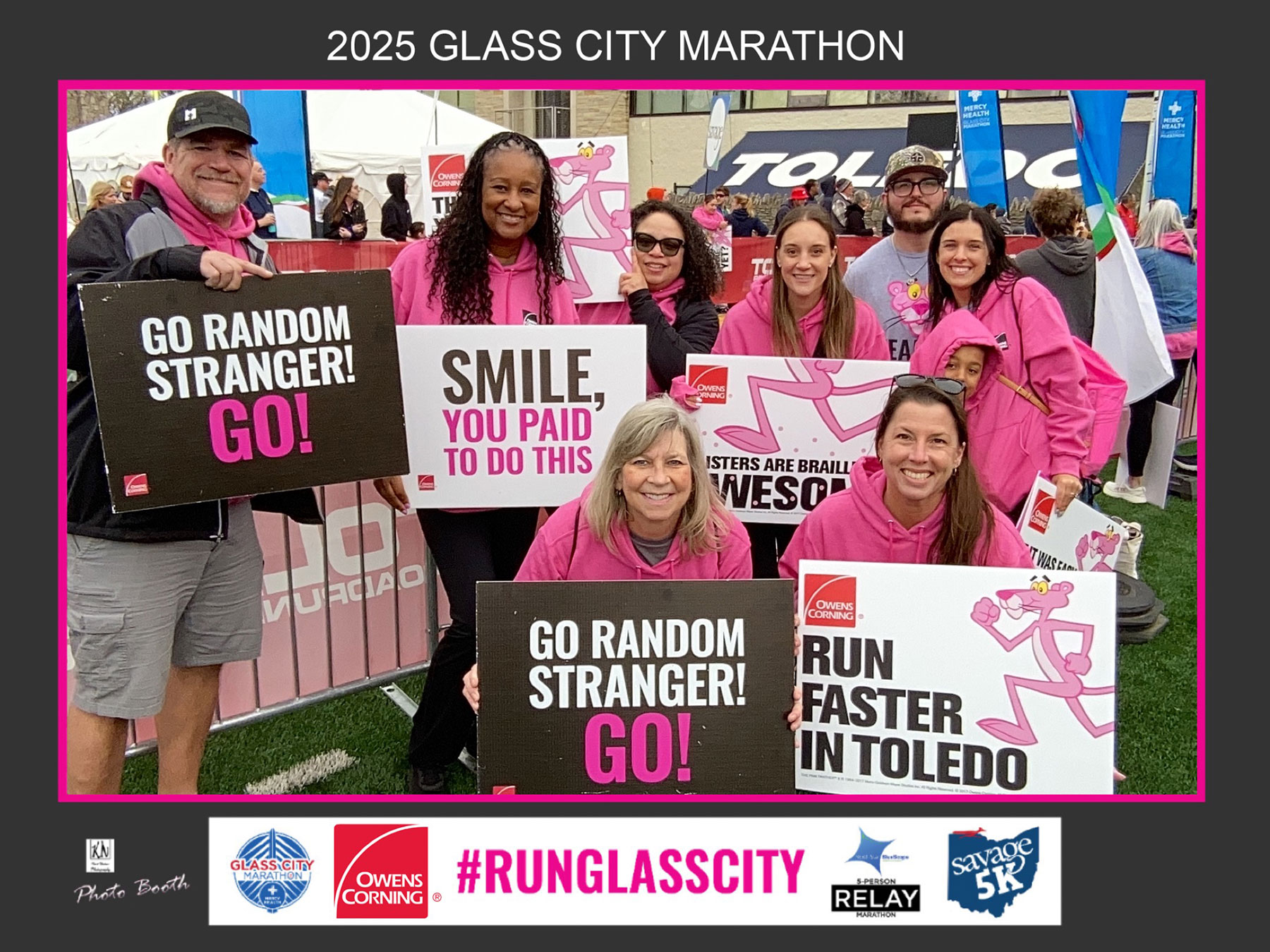 glass city marathon photo booth downtown toledo