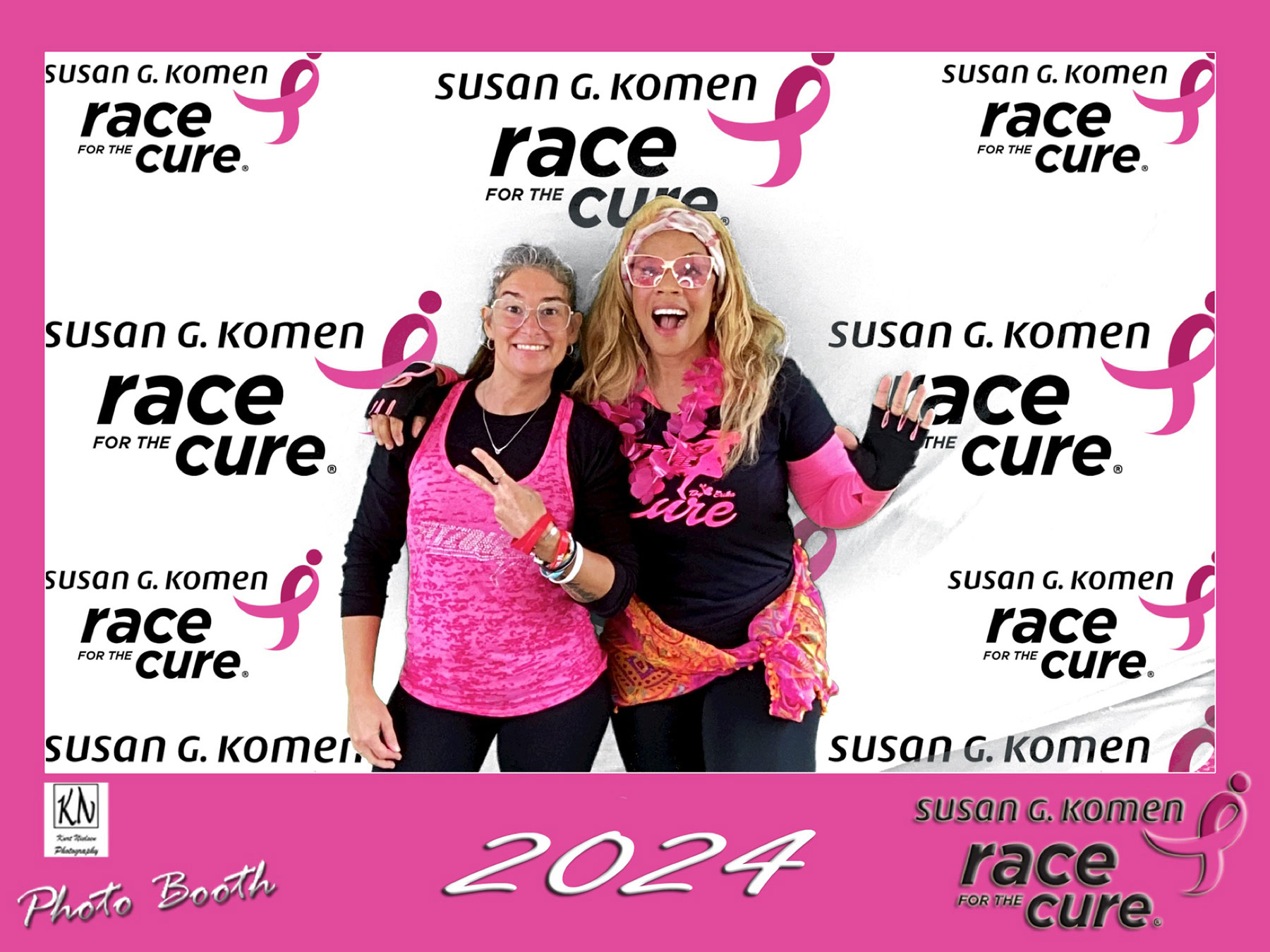 Susan G Komen Race for the Cure photo booth toledo with representative Erika White