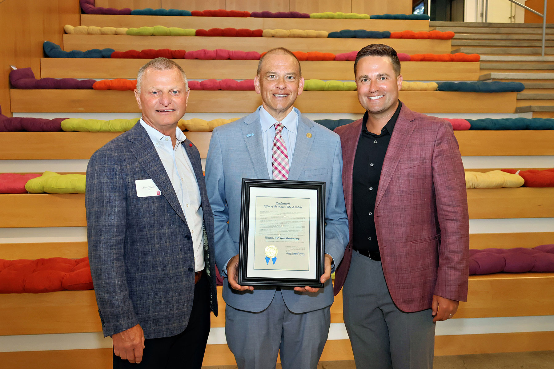 Toledo Mayor Wade Kapszukiewicz presenting a proclamation in Toledo