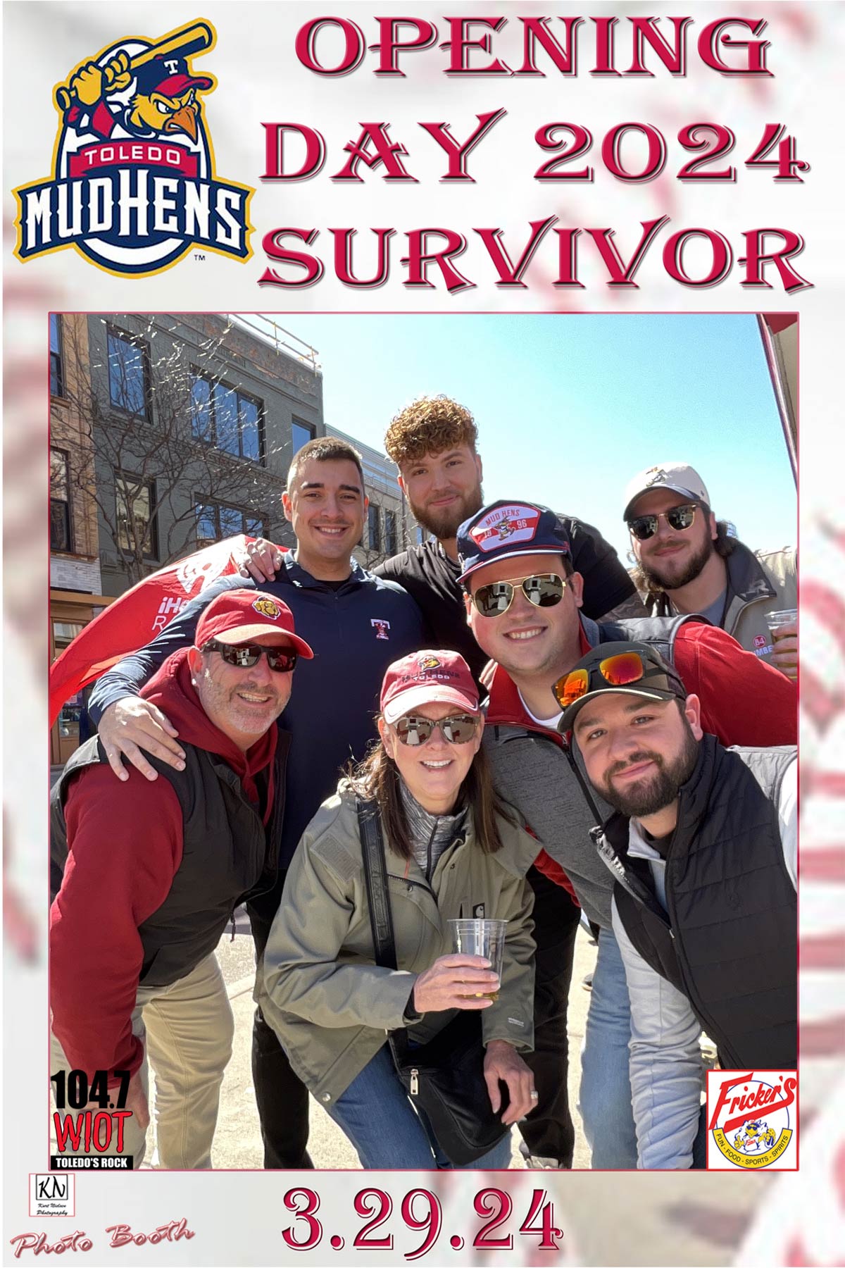 Mud Hens Opening Day official photo booth experience by Kurt Nielsen Photography