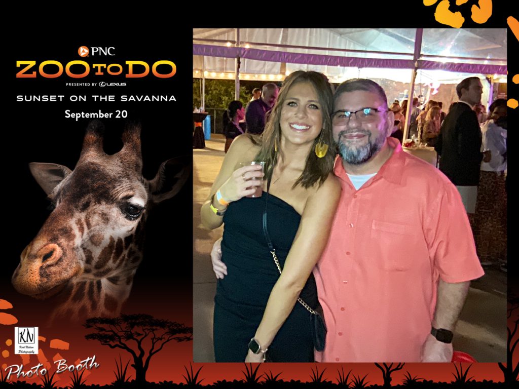 Scott Sands from WIOT and his date pose for a photo at the 2024 Toledo Zoo to Do