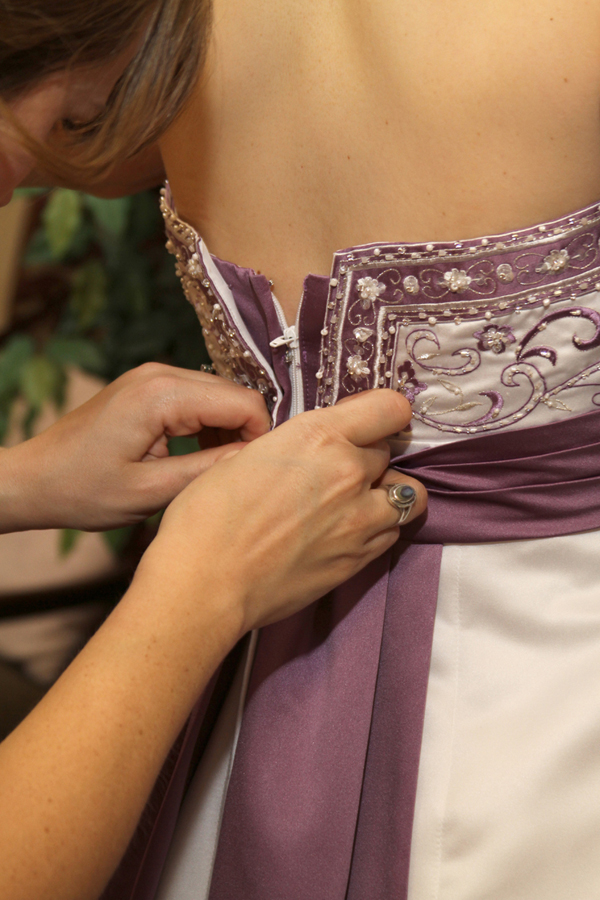 Wisteria Purple Renaissance Wedding Dress