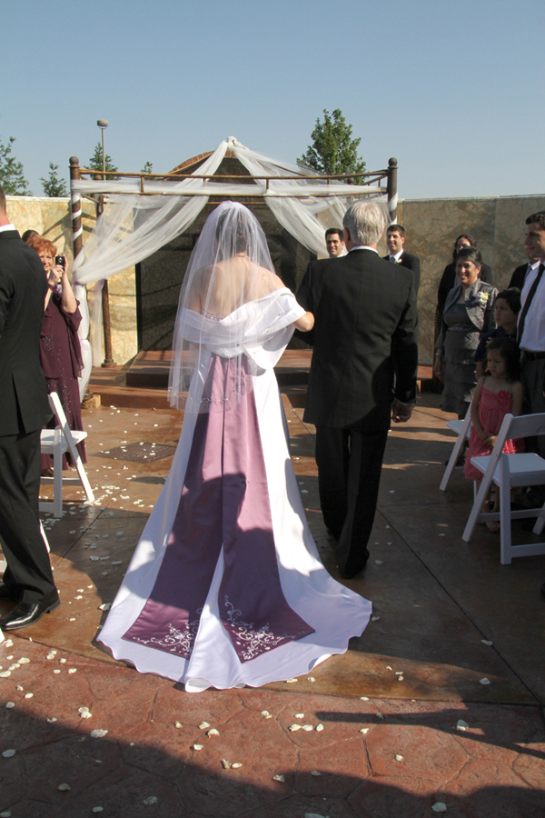 Purple Wedding Gown Sash