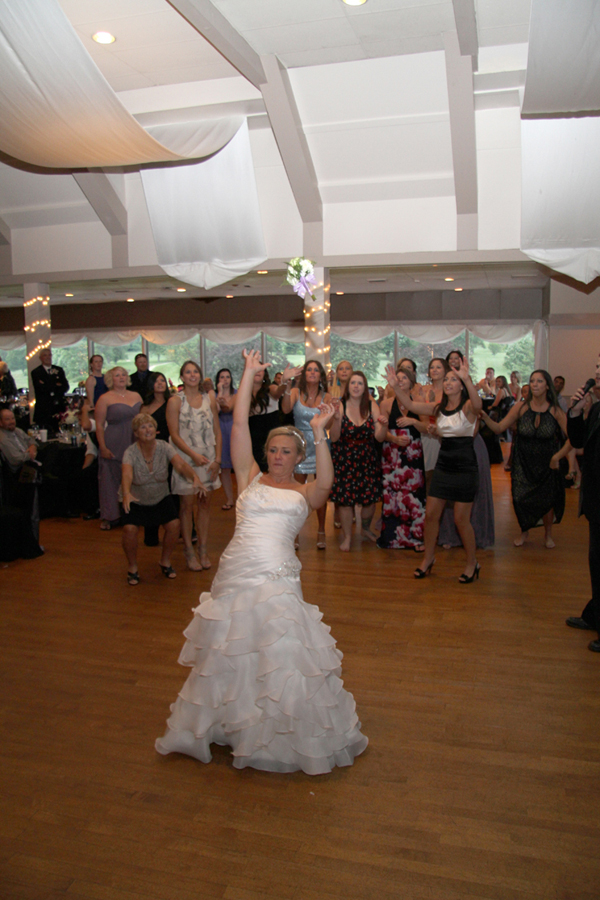 Tossing the Bouquet at weddings