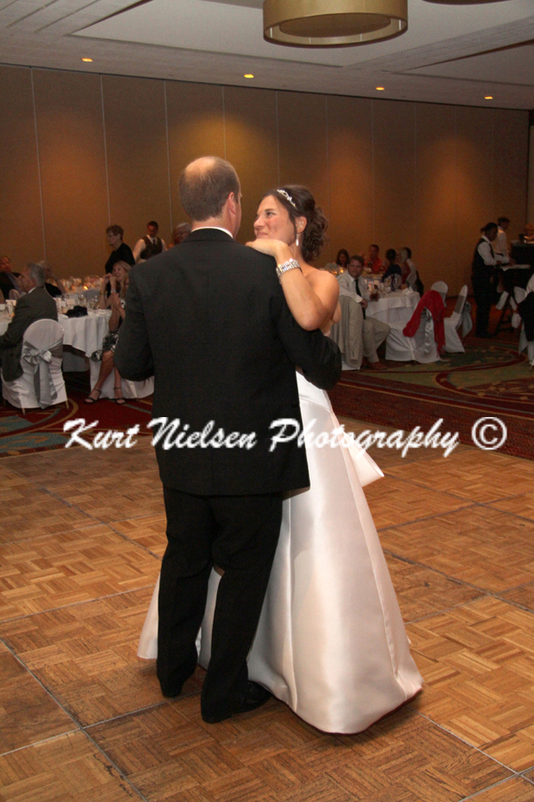 bride and groom dance