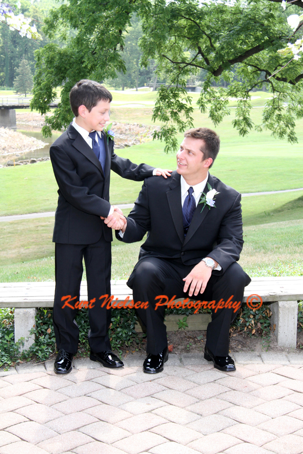 groom and ring bearer pictures