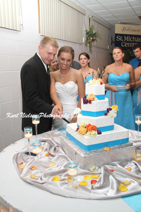 wedding cake cutting photos