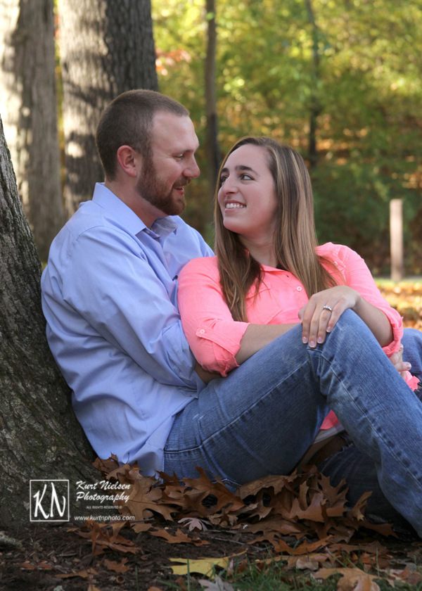 fall engagement pictures in the park