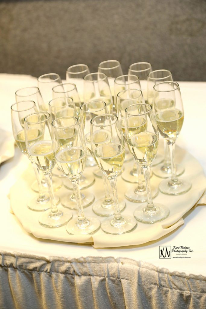 Champagne glasses for toast