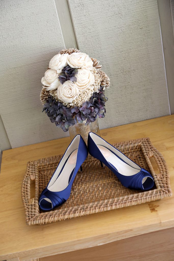wedding shoes that match the bride's bouquet