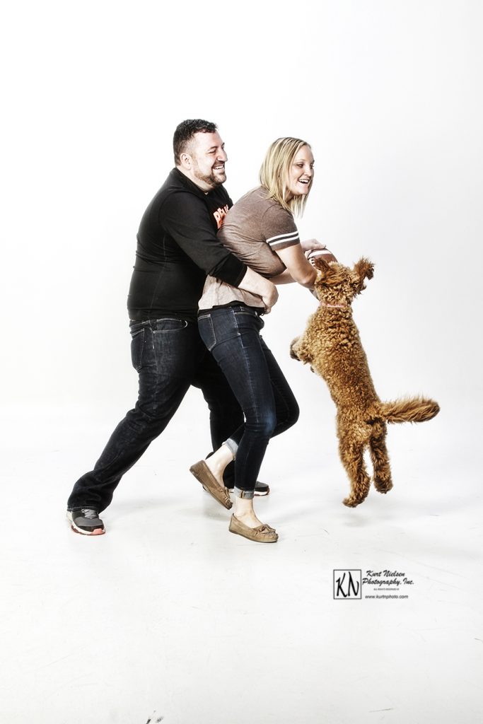 football themed engagement session