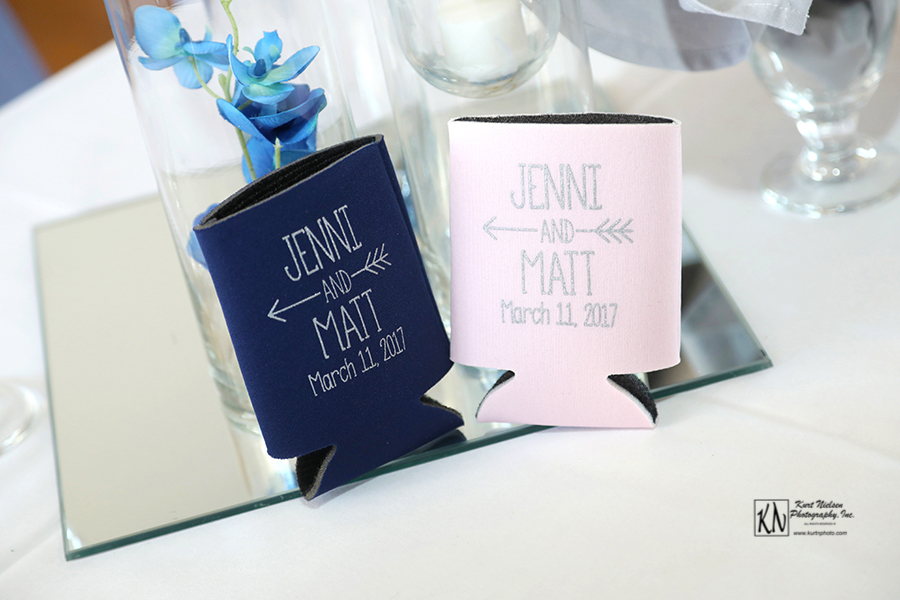 customized can koozies for wedding
