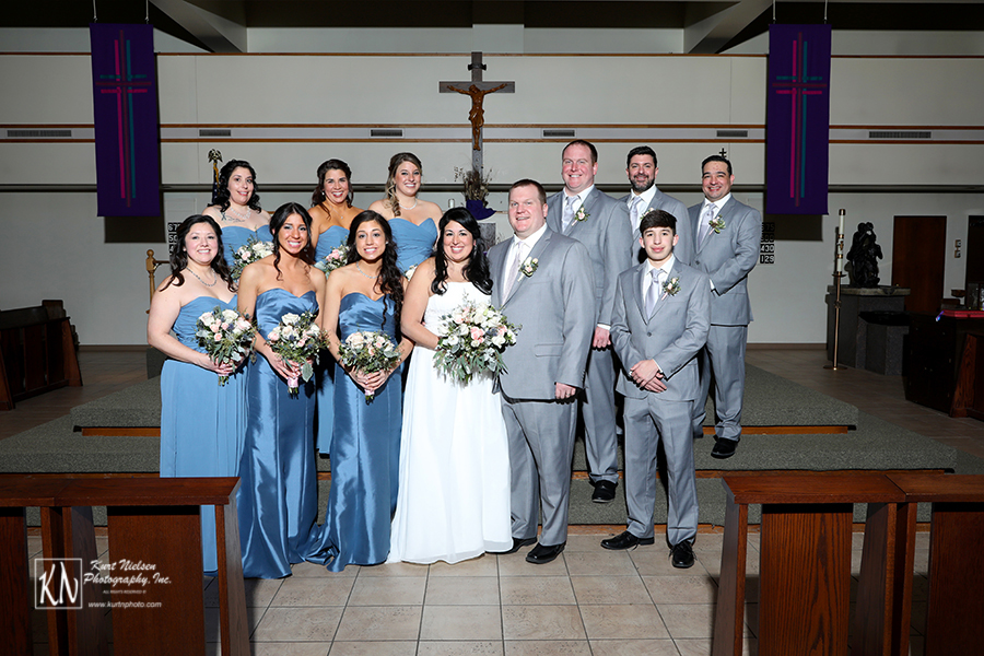 entire wedding party formal photo