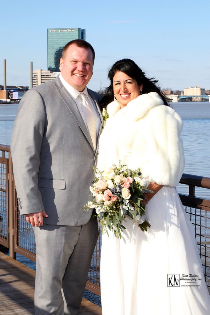 Toledo Winter Wedding Portrait of bride and groom