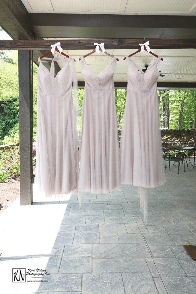 nude bobbinet a line bridesmaids dresses designed by Wtoo