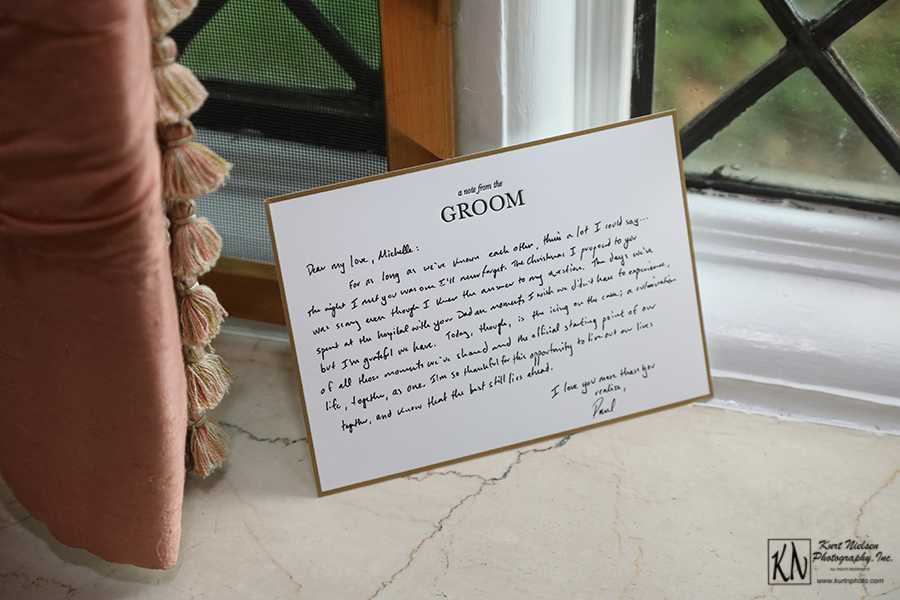 letter from the groom to the bride