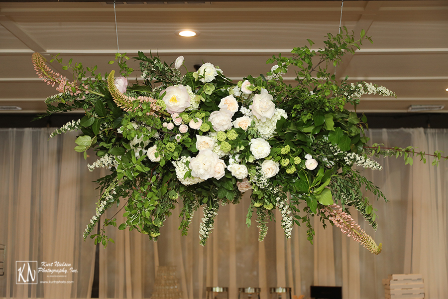 hanging floral arrangement for a wedding from Molly Taylor and Co