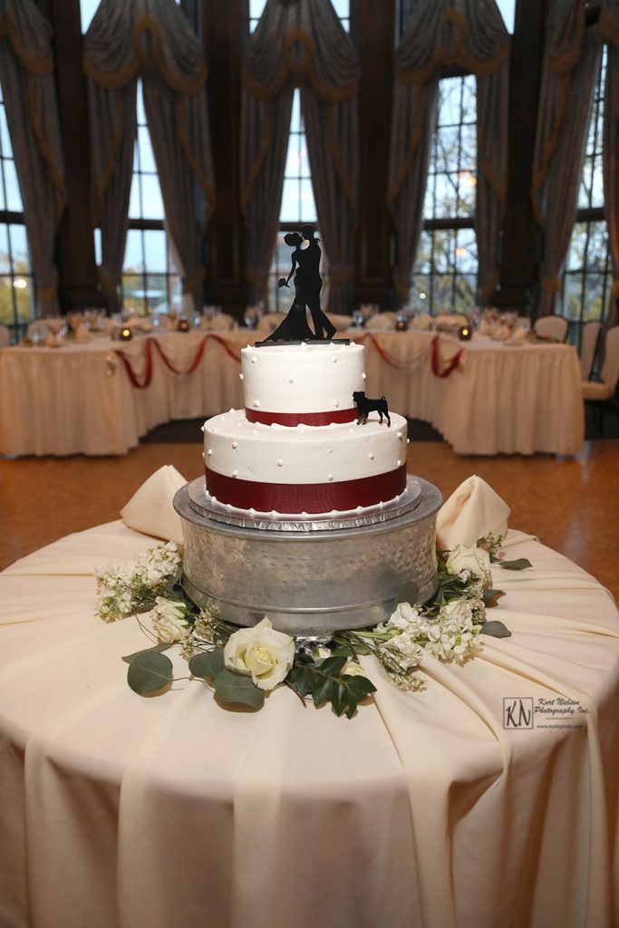 silver wedding cake base