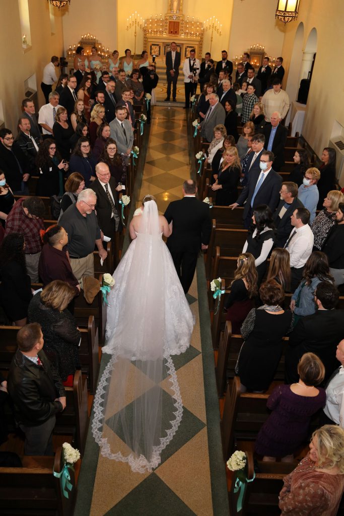wedding ceremony in the Nazareth Hall chapel
